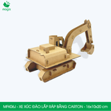  MFK06J - Xe đào xúc lắp ráp bằng carton - 16x10x20 cm 
