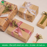  MGK5N - Combo 100 tấm giấy Kraft gói hàng - Khổ A3 - Nâu - 29.7x42 cm 