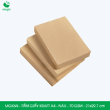  MGK6N - Combo 100 tấm giấy Kraft gói hàng - Khổ A4 - Nâu - 21x29.7 cm 