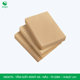  MGK7N - Combo 100 tấm giấy Kraft gói hàng - Khổ A5 - Nâu - 14.8x21 cm 