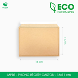  MPB1 – 16x11 cm – Phong bì giấy carton màu  nâu 