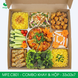  MPZ.CB01- Combo 20 hộp mẹt gà kèm khay nhựa 7 ngăn 