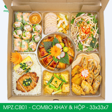  MPZ.CB01- Combo 20 hộp mẹt gà kèm khay nhựa 7 ngăn 