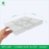  MPZ.CB01- Combo 20 hộp mẹt gà kèm khay nhựa 7 ngăn 