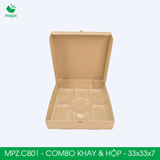  MPZ.CB01- Combo 20 hộp mẹt gà kèm khay nhựa 7 ngăn 