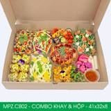  MPZ.CB02- Combo 20 hộp mẹt gà kèm khay nhựa 9 ngăn 