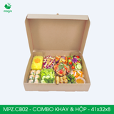  MPZ.CB02- Combo 20 hộp mẹt gà kèm khay nhựa 9 ngăn 