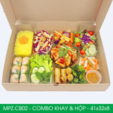 MPZ.CB02- Combo 20 hộp mẹt gà kèm khay nhựa 9 ngăn 