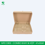  MPZ.CB02- Combo 20 hộp mẹt gà kèm khay nhựa 9 ngăn 