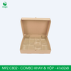  MPZ.CB02- Combo 20 hộp mẹt gà kèm khay nhựa 9 ngăn 