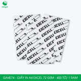  GA4E74 - Giấy in A4 Excel 72gsm - 400 tờ/1 ram 