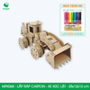  MFK06K - Xe xúc lật lắp ráp bằng carton - 25x12x12 cm 