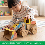  MFK06K - Xe xúc lật lắp ráp bằng carton - 25x12x12 cm 