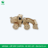  MFK06K - Xe xúc lật lắp ráp bằng carton - 25x12x12 cm 