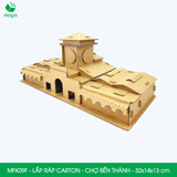  MFK09F - Mô hình lắp ráp bằng carton - Chợ Bến Thành - 32x14x13 cm 