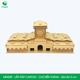  MFK09F - Mô hình lắp ráp bằng carton - Chợ Bến Thành - 32x14x13 cm 