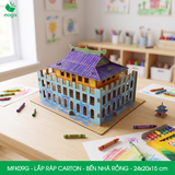  MFK09G - Mô hình lắp ráp bằng carton - Bến Nhà Rồng - 24x20x15 cm 