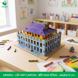  MFK09G - Mô hình lắp ráp bằng carton - Bến Nhà Rồng - 24x20x15 cm 