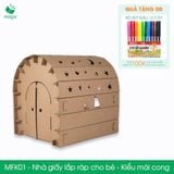  MFK01 - 101x84x78 cm - Nhà giấy carton lớn lắp ghép cho bé - Hình mái cong 
