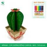  MFK04A - Cây xương rồng carton - Sao - 7x7x14 cm 