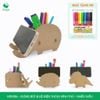  MFK08x - Đựng bút & kệ điện thoại lắp ráp carton hình thú - Nhiều mẫu 