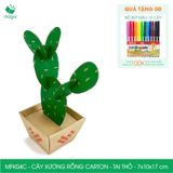  MFK04C - Cây xương rồng carton - Tai thỏ - 7x10x17 cm 
