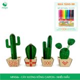  MFK04 - Cây xương rồng lắp ráp bằng giấy carton để bàn trang trí, bộ xếp hình sáng tạo nhiều kích thước 