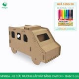  MFK06A - Xe cứu thương lắp ráp bằng carton - 18x8x11 cm 
