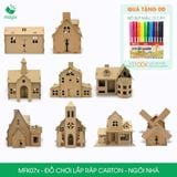  MFK07x - Nhà giấy lắp ráp bằng carton - Nhiều kiểu dáng 