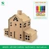  MFK07E - Nhà giấy lắp ráp bằng carton - Mẫu 5 - 24x11x20 cm 