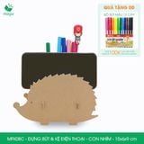  MFK08C - Đựng bút & kệ điện thoại lắp ráp carton - Con nhím - 15x6x9 cm 