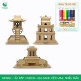  MFK09x - Mô hình lắp ráp bằng carton - Địa danh Việt Nam - Nhiều mẫu 