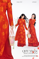 Áo dài Truyền thống Quý Xuân - Đỏ