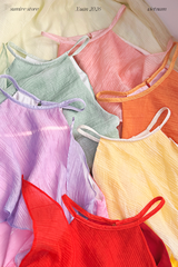 Áo yếm tơ nhũ Trà lụa - Xanh ngọc