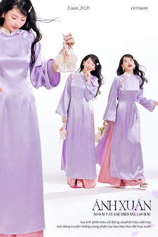 Áo dài Ánh Xuân - Tím