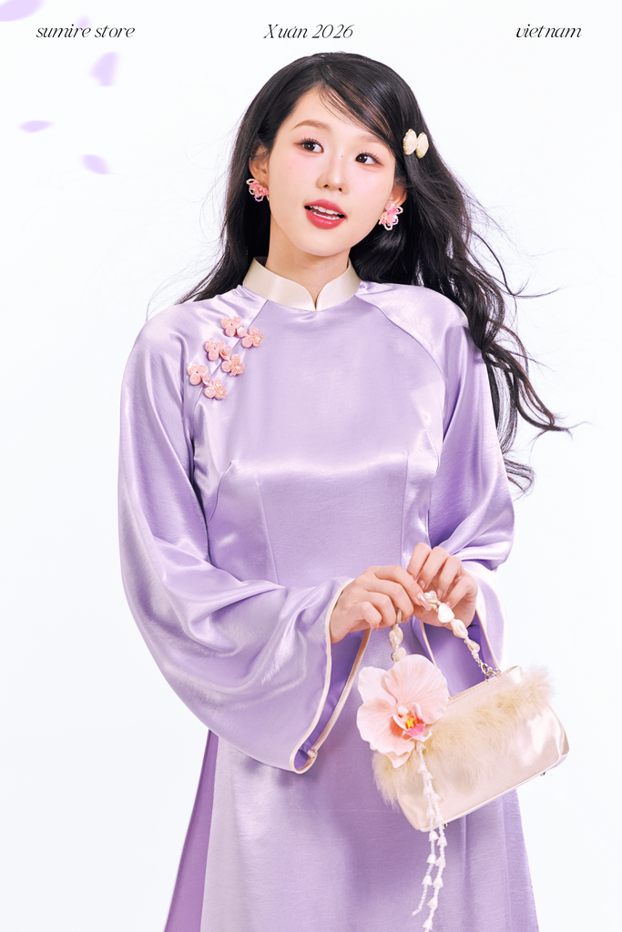 Áo dài Ánh Xuân - Tím