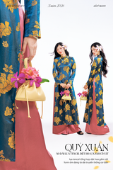 Áo dài Truyền thống Quý Xuân - Xanh cổ vịt