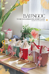 Túi đan Bàu Ngọc - Kèm keyring hạt và tua rua hồ điệp