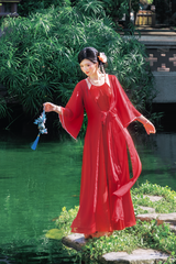 Áo khoác tứ thân Tiên Nương - Đỏ