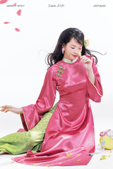 Áo dài Ánh Xuân - Hồng đậm