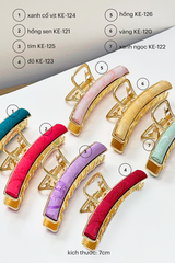 Kẹp tóc bọc lụa tơ tằm Gấm Tiên - Càng cua