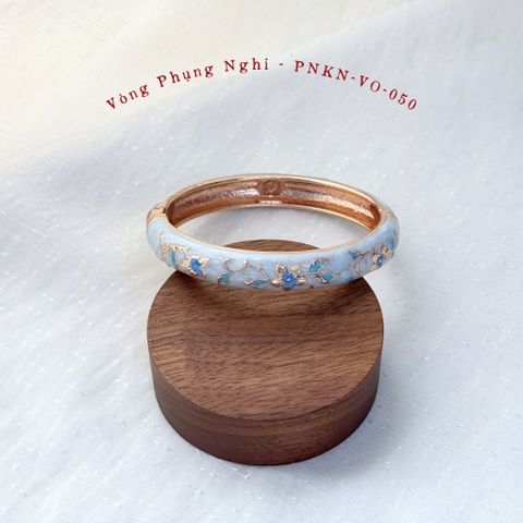 Vòng tay VO-050 Phụng Nghi xanh biển vườn hoa xanh - 10mm