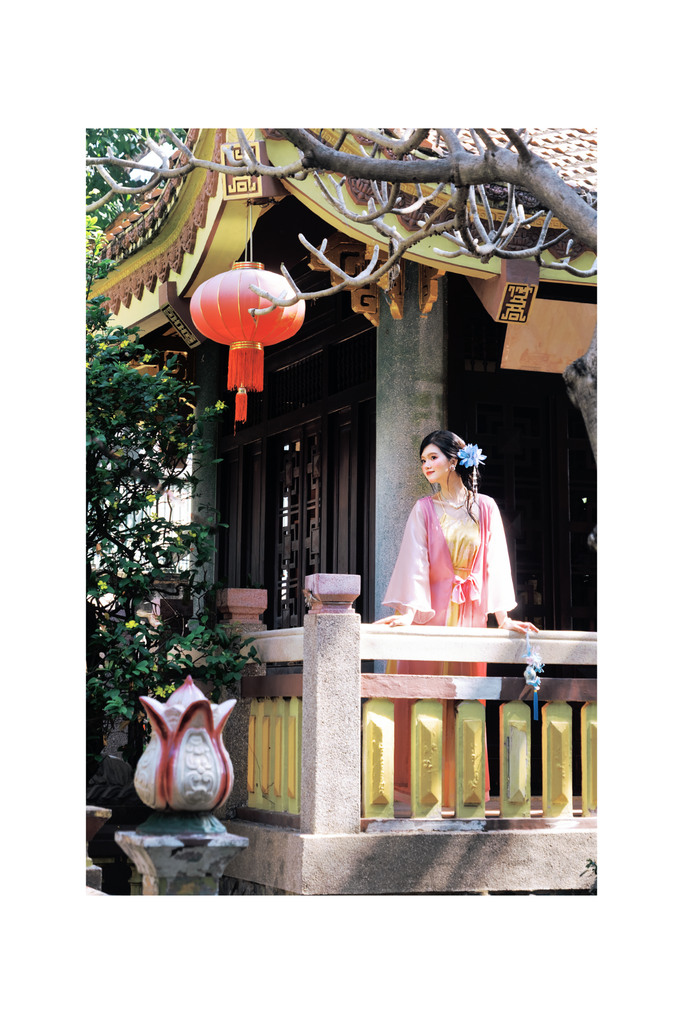 Đầm cổ yếm Tiên Dung - Vàng