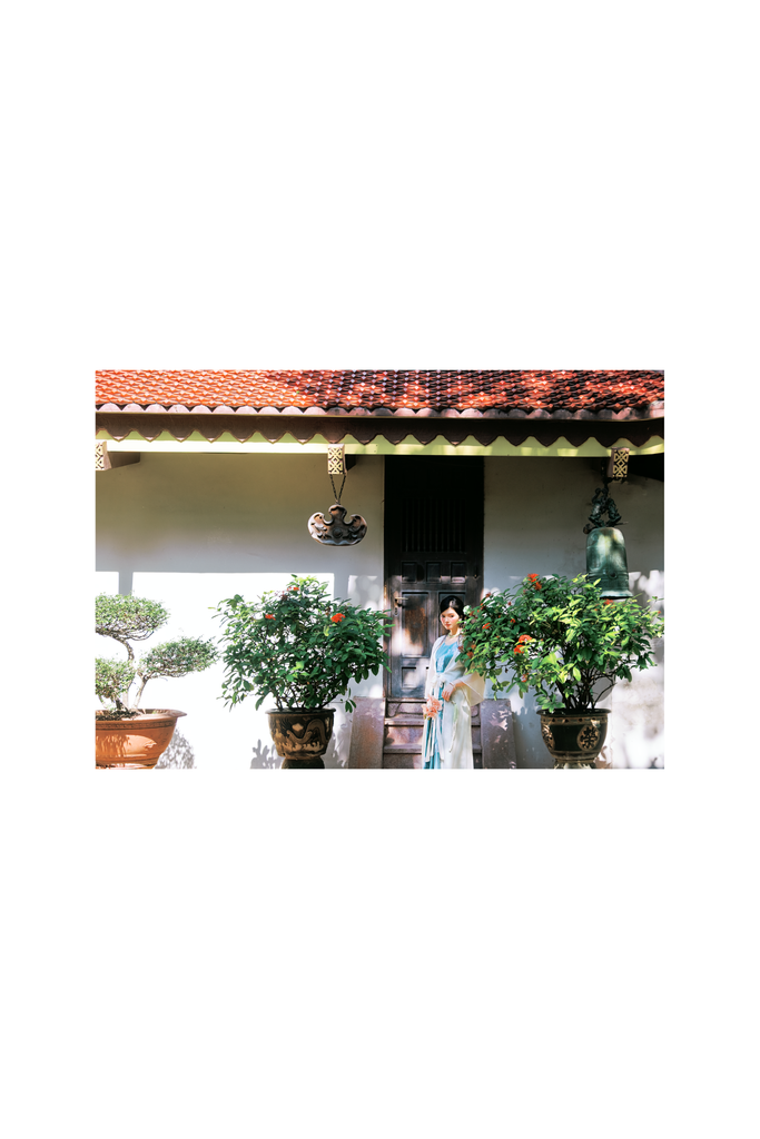 Đầm cổ yếm Tiên Dung - Xanh ngọc