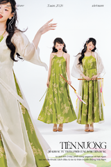 Đầm cổ yếm Tiên Dung - Xanh cốm