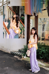 Áo yếm tơ nhũ Trà lụa - Vàng nắng