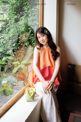 Quần gấm Lan Chi (có túi) - Kem