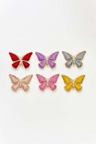 Kẹp tóc bọc lụa tơ tằm Gấm Tiên - Hồ điệp