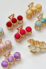 Kẹp tóc bọc lụa tơ tằm Gấm Tiên - Càng cua