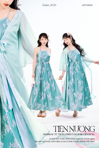 Áo khoác tứ thân Tiên Nương - Xanh ngọc